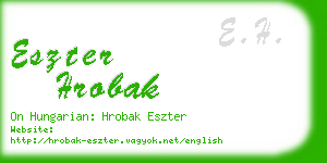 eszter hrobak business card